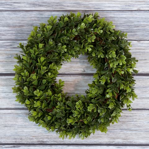Pure Garden Artificial Boxwood Wreath