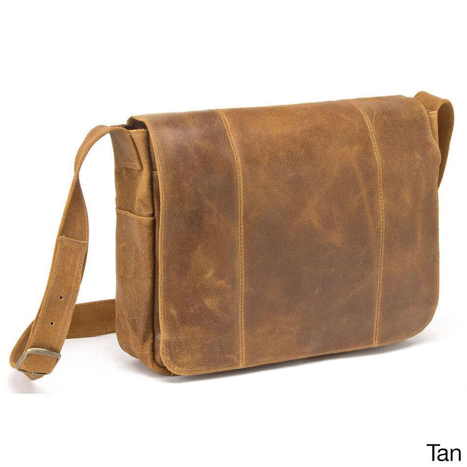 Ledonne Leather Distressed Laptop Messenger