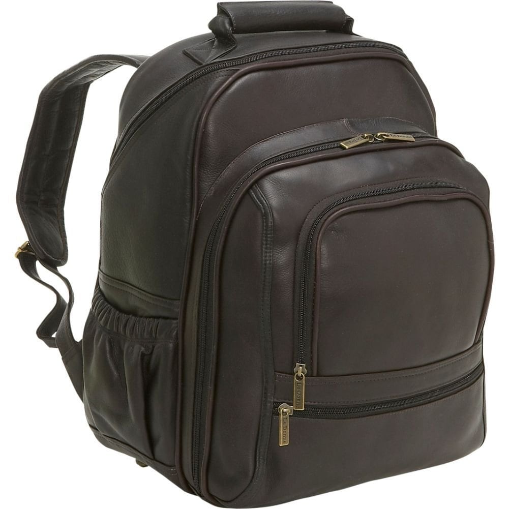 large leather laptop backpack