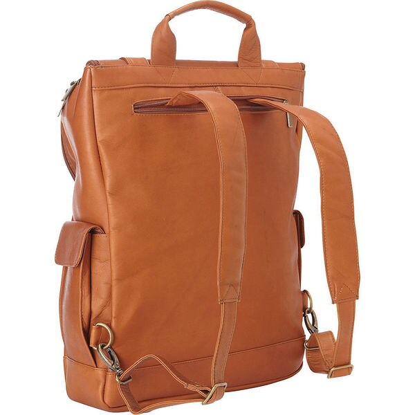 le donne leather classic laptop backpack