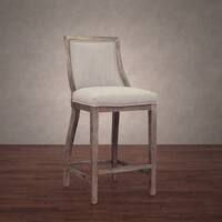 Park Avenue Beige Linen Counter Stool (As Is Item)