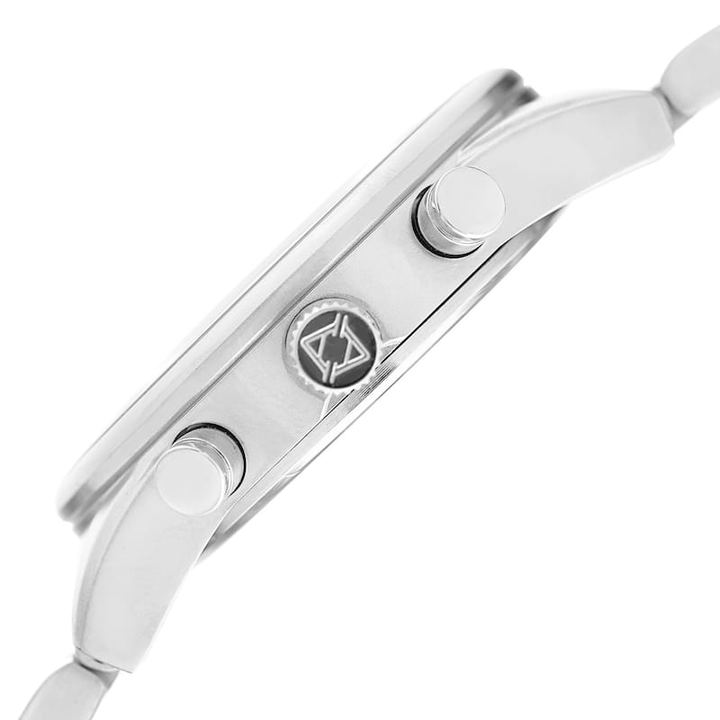 Akribos XXIV Women's Swiss Quartz Multifunction Pink Silver-tone Stainless Steel Bracelet Watch