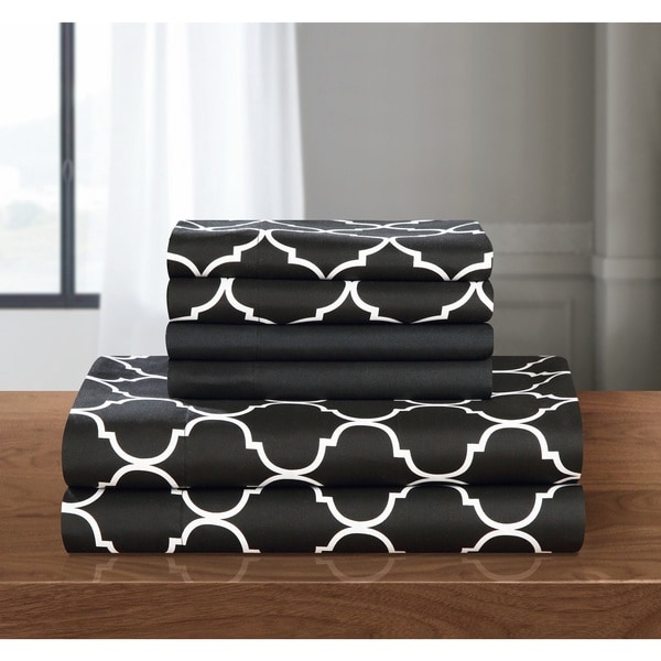 Chic Home 12-Piece Tymon Sheet Set,Black with 2 Bonus Pillow cases