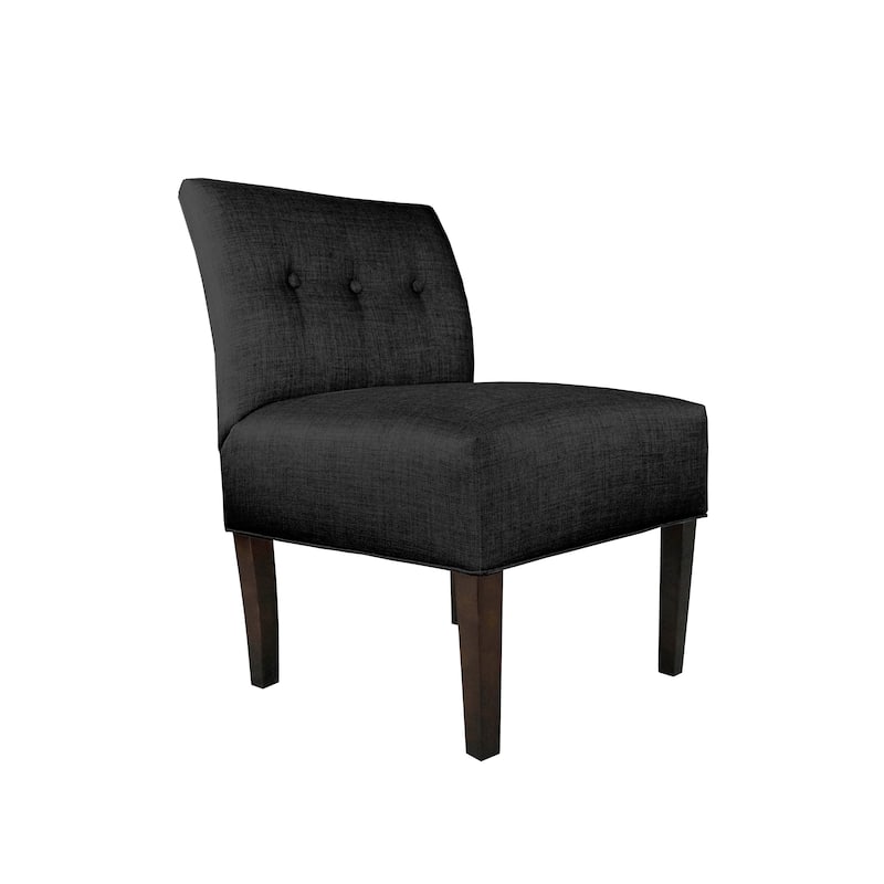 MJL Furniture Obsession Button Tufted Accent Chair in Brownstone (AS IS)