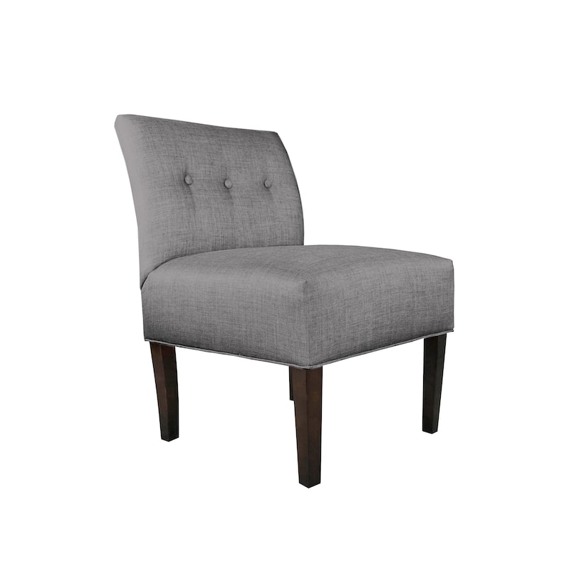 MJL Furniture Obsession Button Tufted Accent Chair in Brownstone (AS IS)