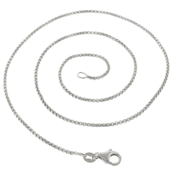 1.5mm 030 Gage Heavy Box Sterling Silver Italian Chain Necklace