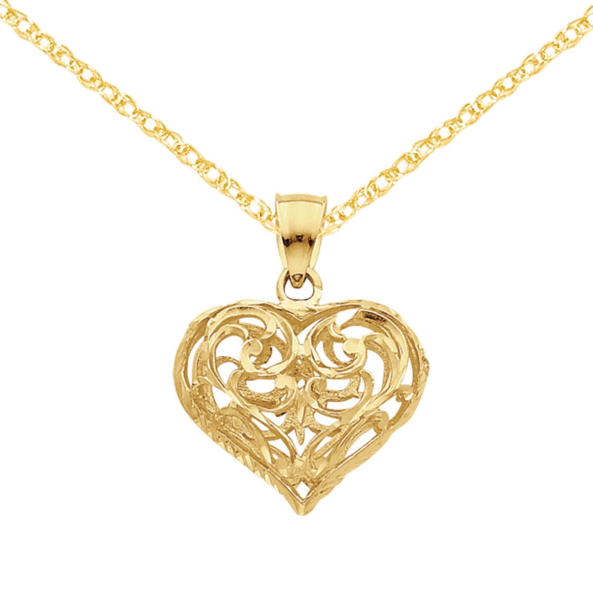 gold heart necklace