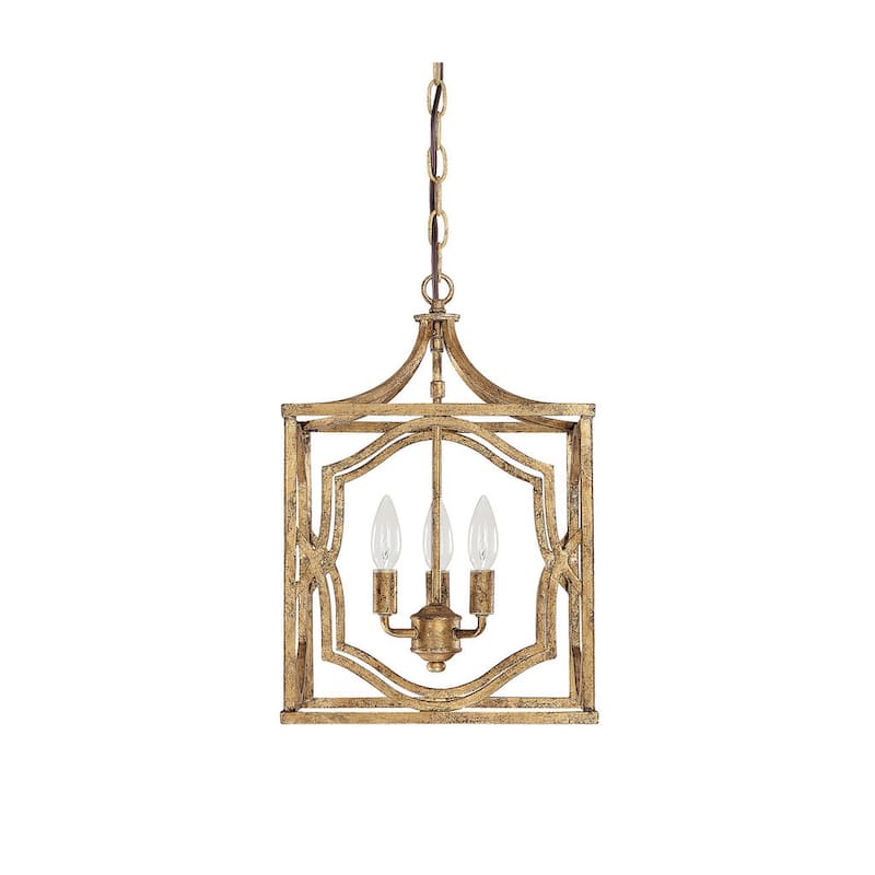 Blakely Antique Gold 3-light Foyer Pendant - Antique Gold