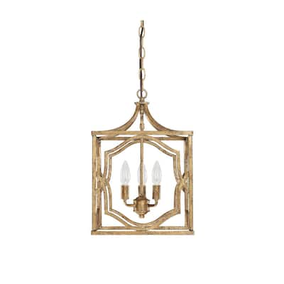 Blakely Antique Gold 3-light Foyer Pendant - Antique Gold