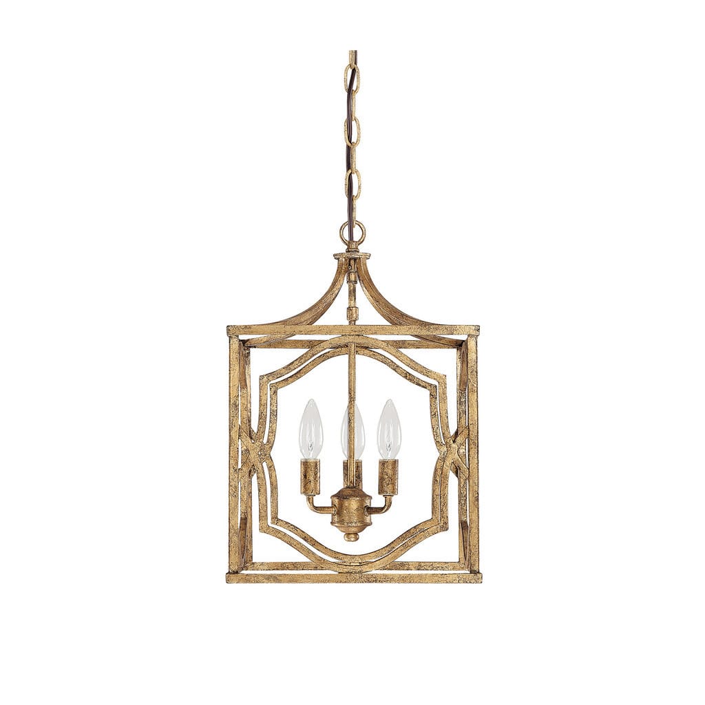 Blakely Antique Gold 3-light Foyer Pendant - Antique Gold