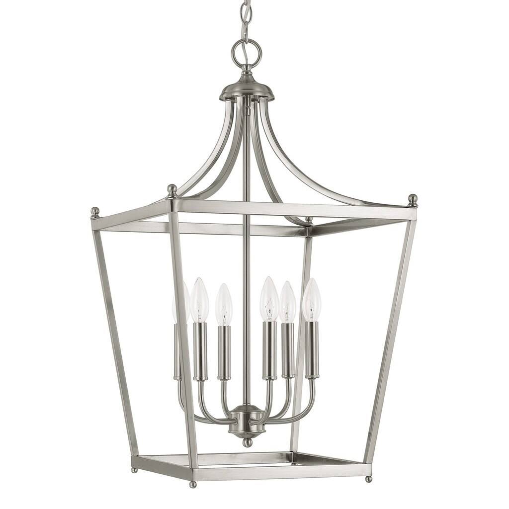 Stanton 6-light Brushed Nickel Foyer Pendant - Brushed Nickel