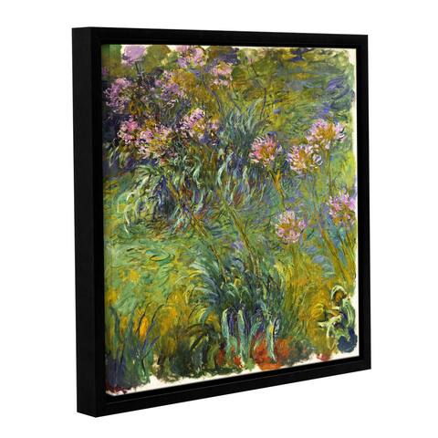 Claude Monet's 'Agapanthus, 1914-26' Gallery Wrapped Floater-framed Canvas - Multi