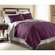 Modern Threads Leaf Solid Reversible Quilted 3-Piece Coverlet Set - Queen - violet/silver