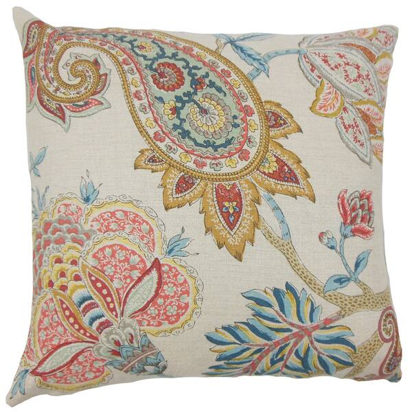 Shop Chaney Paisley Beige Throw Pillow Free Shipping Today