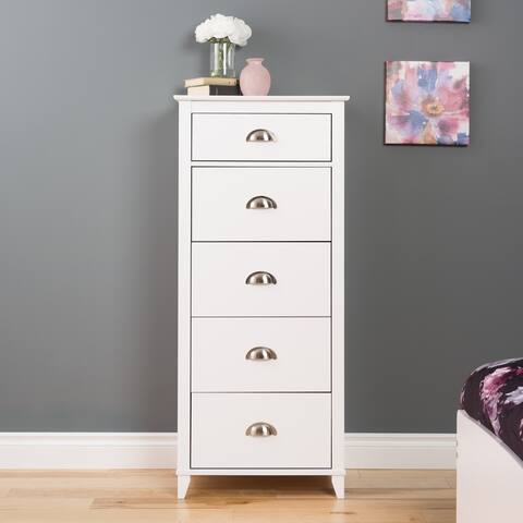 Prepac Yaletown 5-Drawer Tall Chest, Multiple Finishes