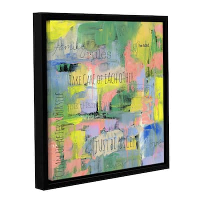 Pamela J. Wingard's 'Abstract Family Rules ' Gallery Wrapped Floater-framed Canvas