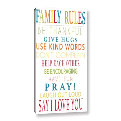 Alli Rogosich's 'Family Rules' Gallery Wrapped Canvas