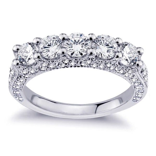 Platinum 2 1/2ct TDW Diamond Wedding Band. Opens flyout.