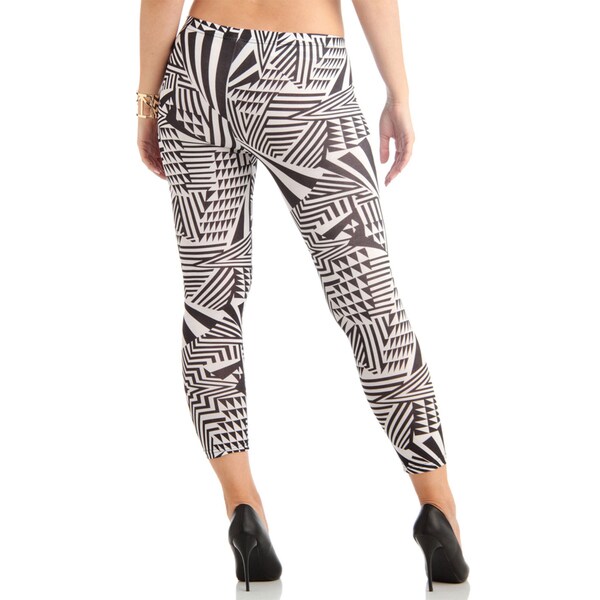 plus size black and white leggings