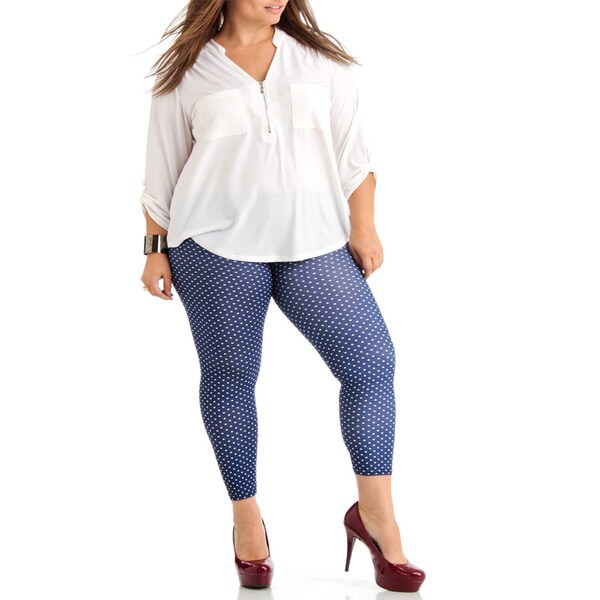 plus size polka dot tights