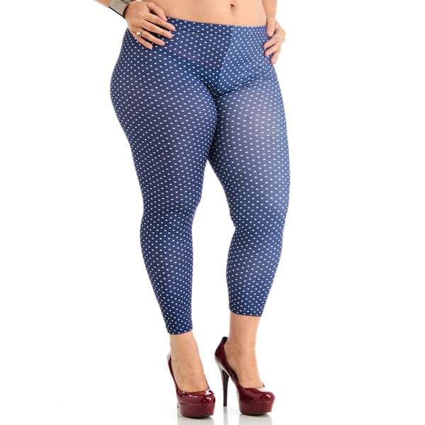 plus size polka dot tights