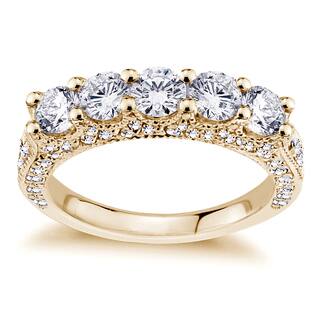 18k Women S Wedding Bands Bridal Rings For Less 18k Yellow Gold 2 1 2ct Tdw Diamond Wedding Band