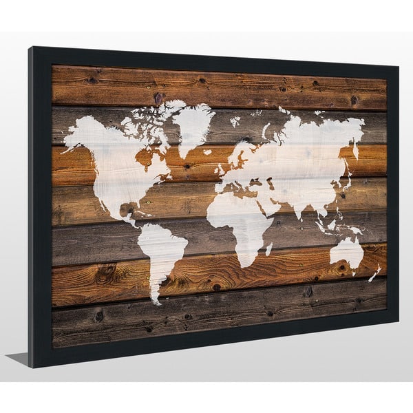 Shop World Map On Wood 1 Giclee Wood Wall Decor Overstock 11692490