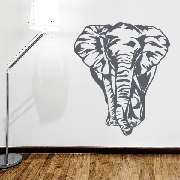 Big Elephant Wall Decal Vinyl Art Home Decor Overstock 11692648