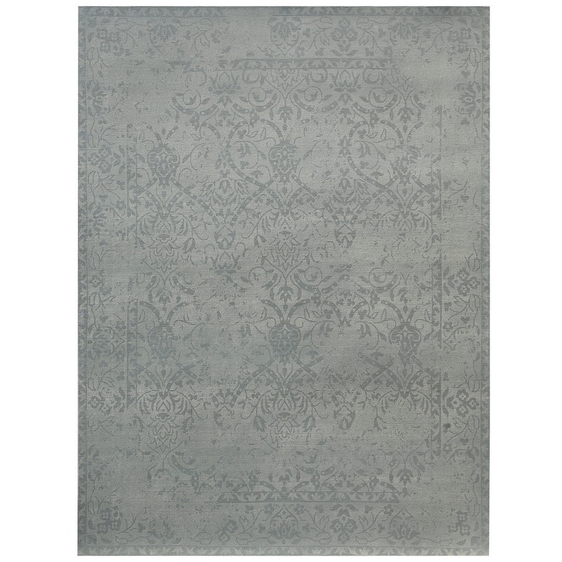 HERAT ORIENTAL Handmade Printed Erased Khotan Wool Rug - 7'6 x 9'6