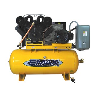 EMAX Industrial Plus 25 HP 3-Phase 2-Stage 120-gallon Stationary ...