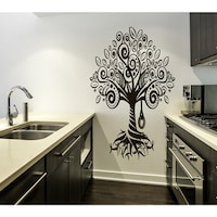 Nature Tree Plant Wall Art Sticker Decal Brown - Bed Bath & Beyond 