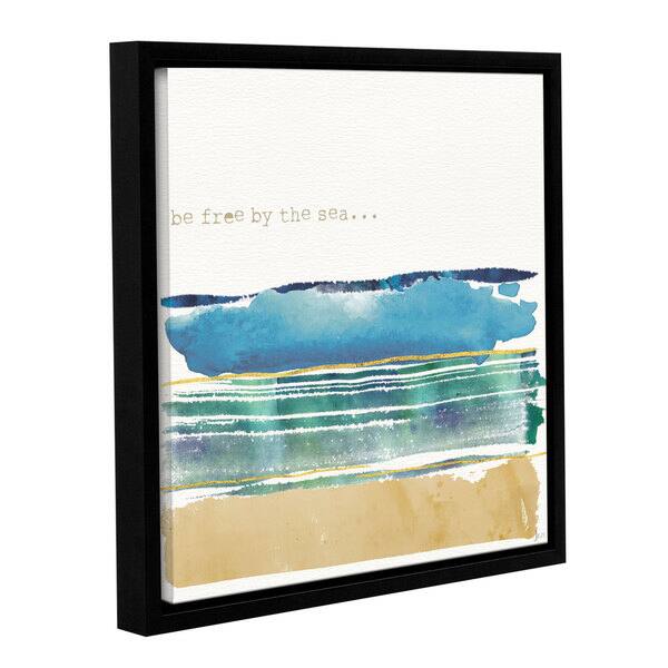 Jess Aiken's 'By the Sea I' Gallery Wrapped Floater-framed Canvas - Bed ...