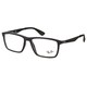 preview thumbnail 1 of 1, Ray-Ban RX 7056 2000 Shiny Black Plastic Rectangle 55mm Eyeglasses