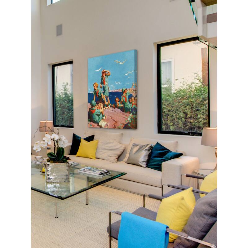 Marmont Hill 'Sea' by Curtis Painting Print on Canvas - Multi-Color