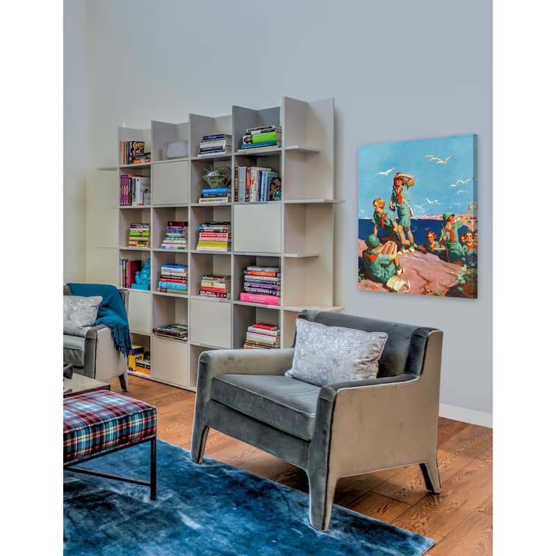Marmont Hill 'Sea' by Curtis Painting Print on Canvas - Multi-Color