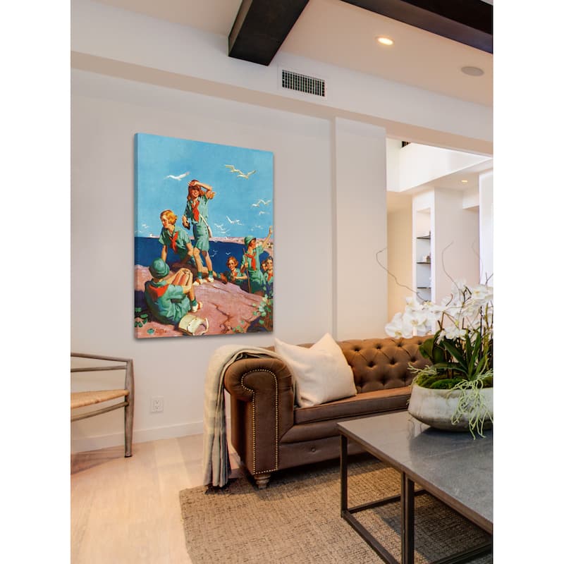 Marmont Hill 'Sea' by Curtis Painting Print on Canvas - Multi-Color