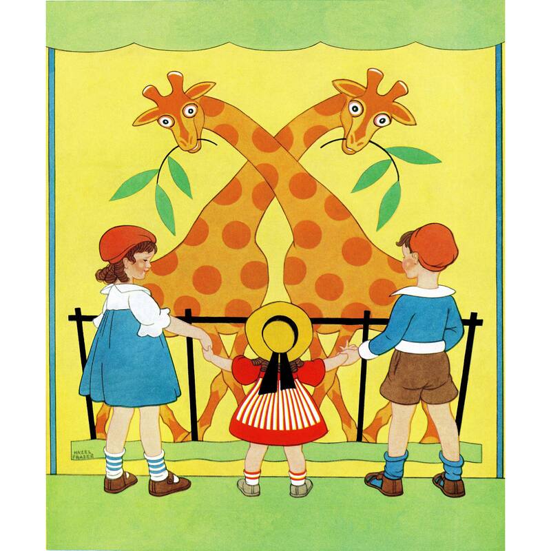 Marmont Hill 'Giraffes' by Curtis Painting Print on Canvas - Multi-color