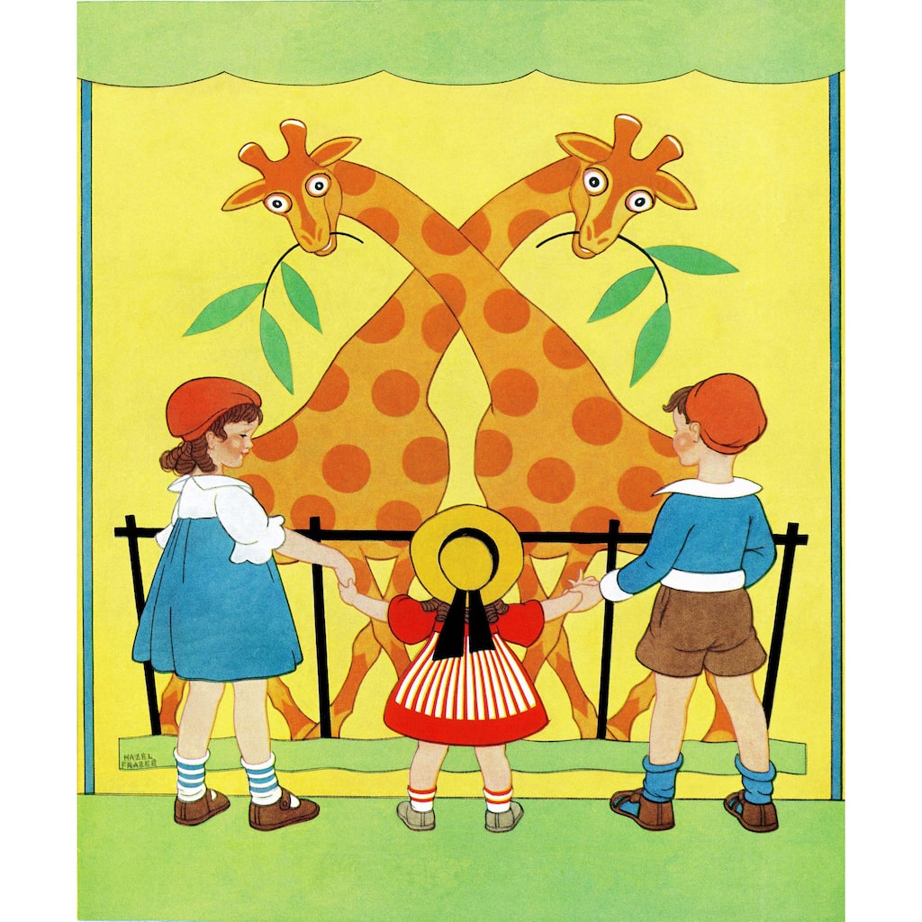 Marmont Hill 'Giraffes' by Curtis Painting Print on Canvas - Multi-color