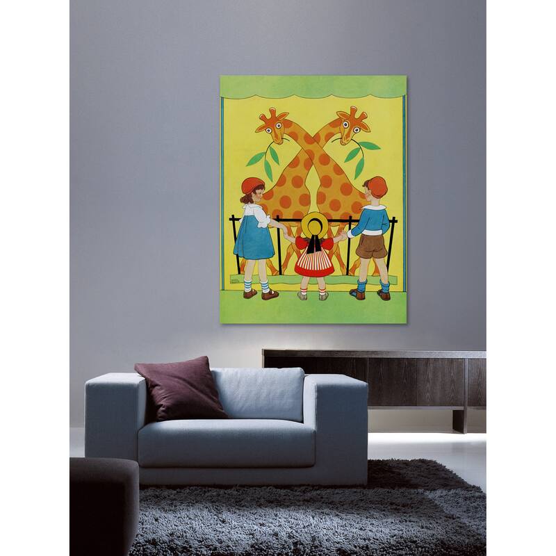 Marmont Hill 'Giraffes' by Curtis Painting Print on Canvas - Multi-color