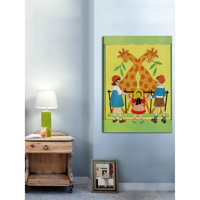 Marmont Hill 'Giraffes' by Curtis Painting Print on Canvas - Multi-color