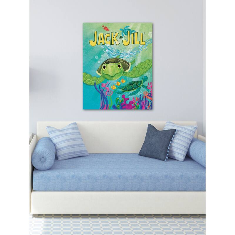 Marmont Hill 'Sea Turtle II' by Curtis Painting Print on Canvas - Multi-Color