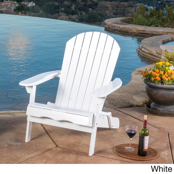 hanlee acacia folding adirondack chair by christopher knight home