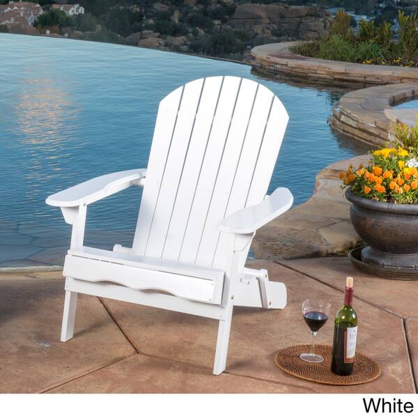 Hanlee Outdoor Rustic Acacia Wood Folding Adirondack Chair by