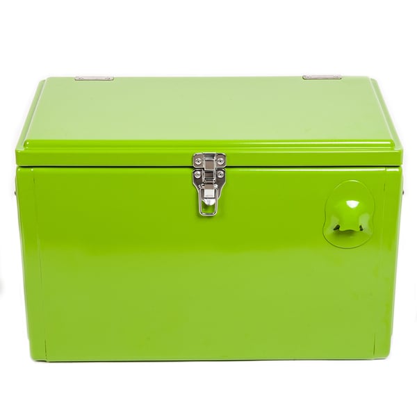 HIO 20 Qt Steel Cooler Lunch Box, Picnic Cooler, Retro Style Cooler