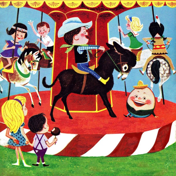 Marmont Hill Carousel by Curtis Painting Print on Canvas, Size: 32 inch x 32 inch