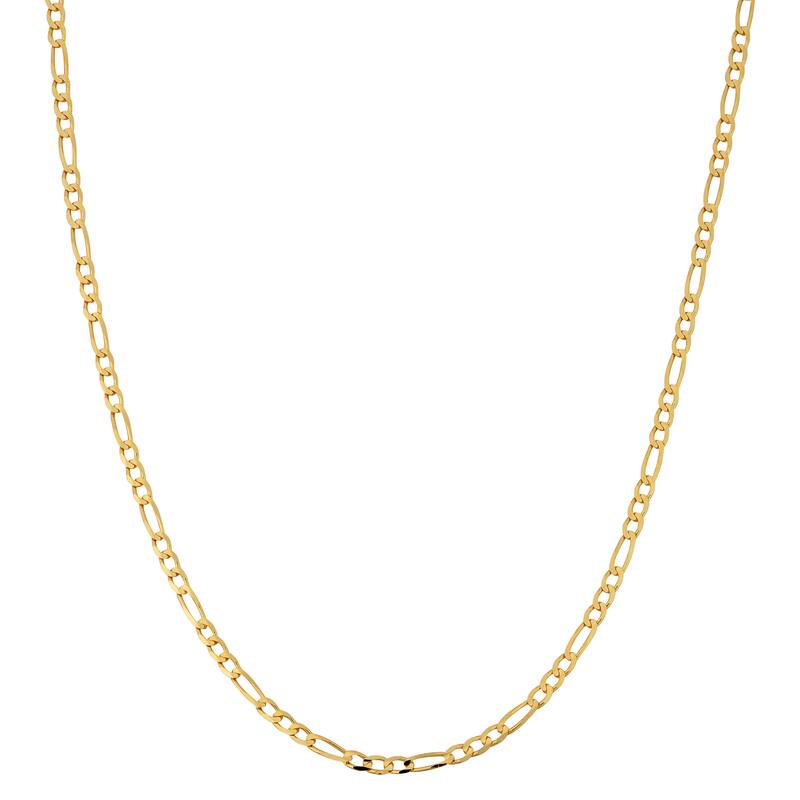 Fremada 10k Yellow Gold 2.3-mm High Polish Concave Figaro Link Chain Necklace (16 - 30 inches)