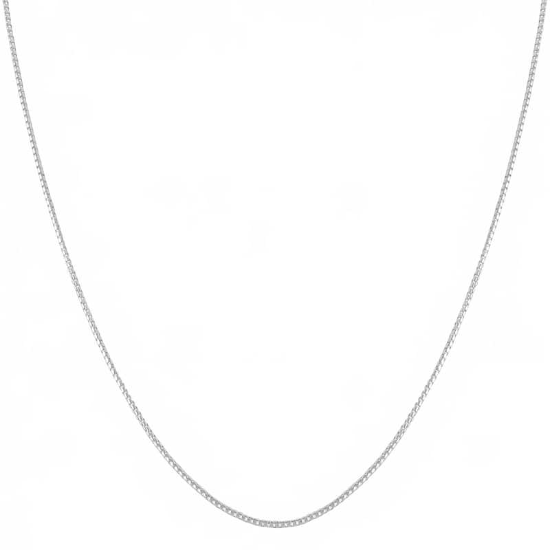 Fremada Italian Sterling Silver 1.1-mm Round Box Chain (16 - 36 inches) - 16 Inch