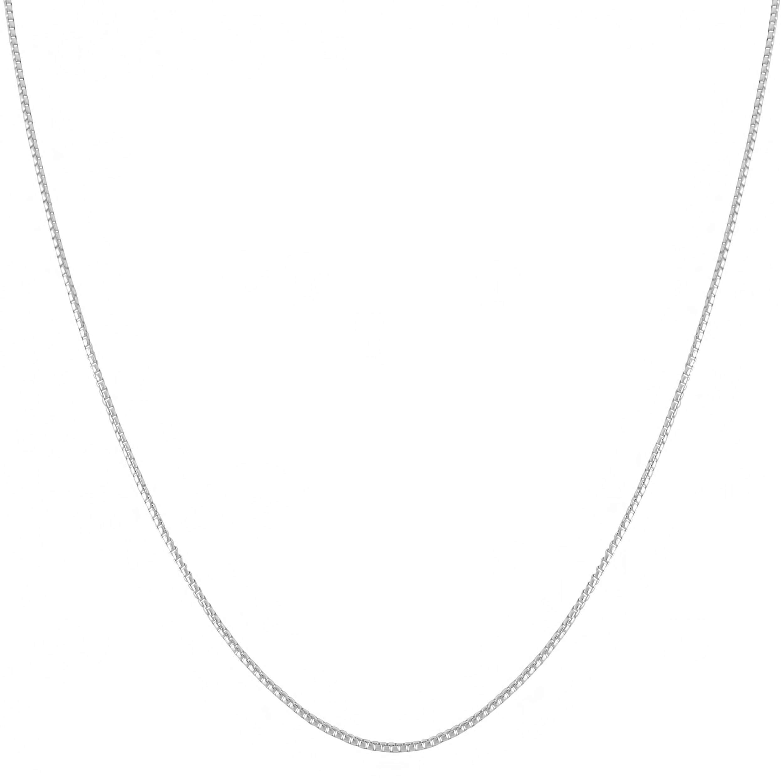 Au Naturale Italian Sterling Silver 1.1-mm Round Box Chain (16 - 36 inches)