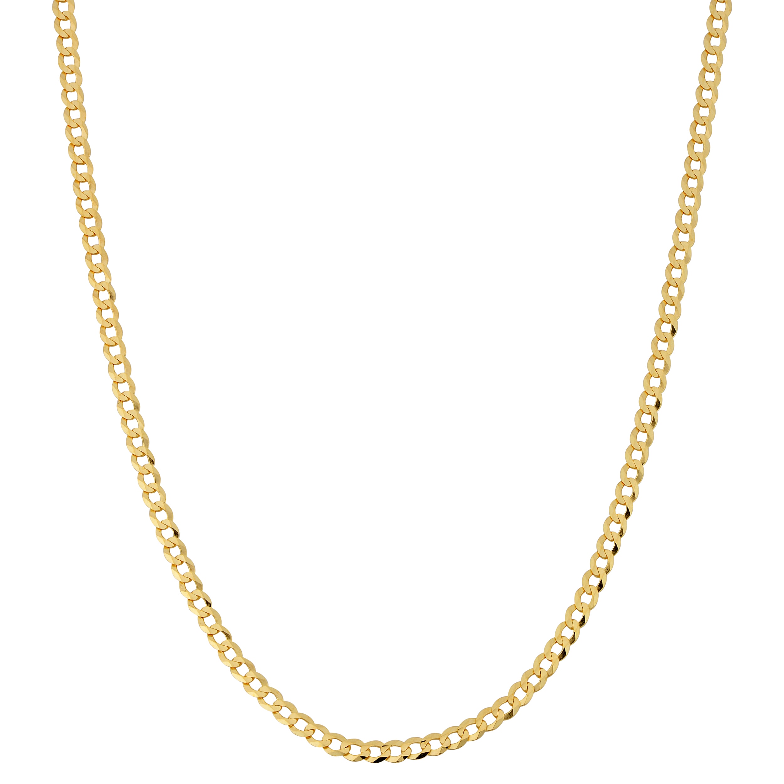 Au Naturale 10k Yellow Gold 3-mm High Polish Curb Link Chain (16 - 30 inches)