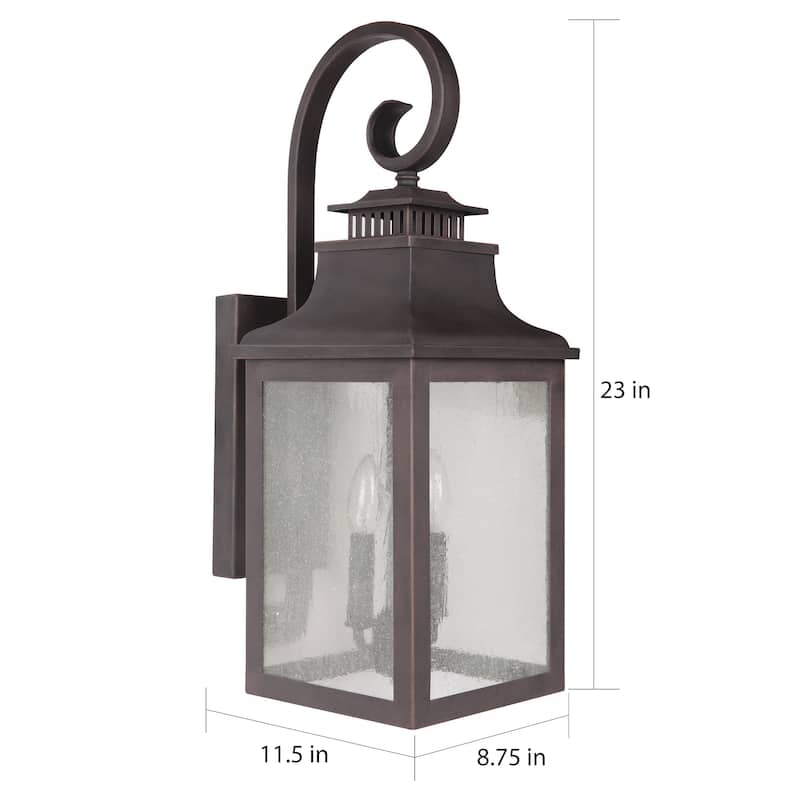 AA Warehousing Morgan 2 Light Exterior Light in Rustic Bronze